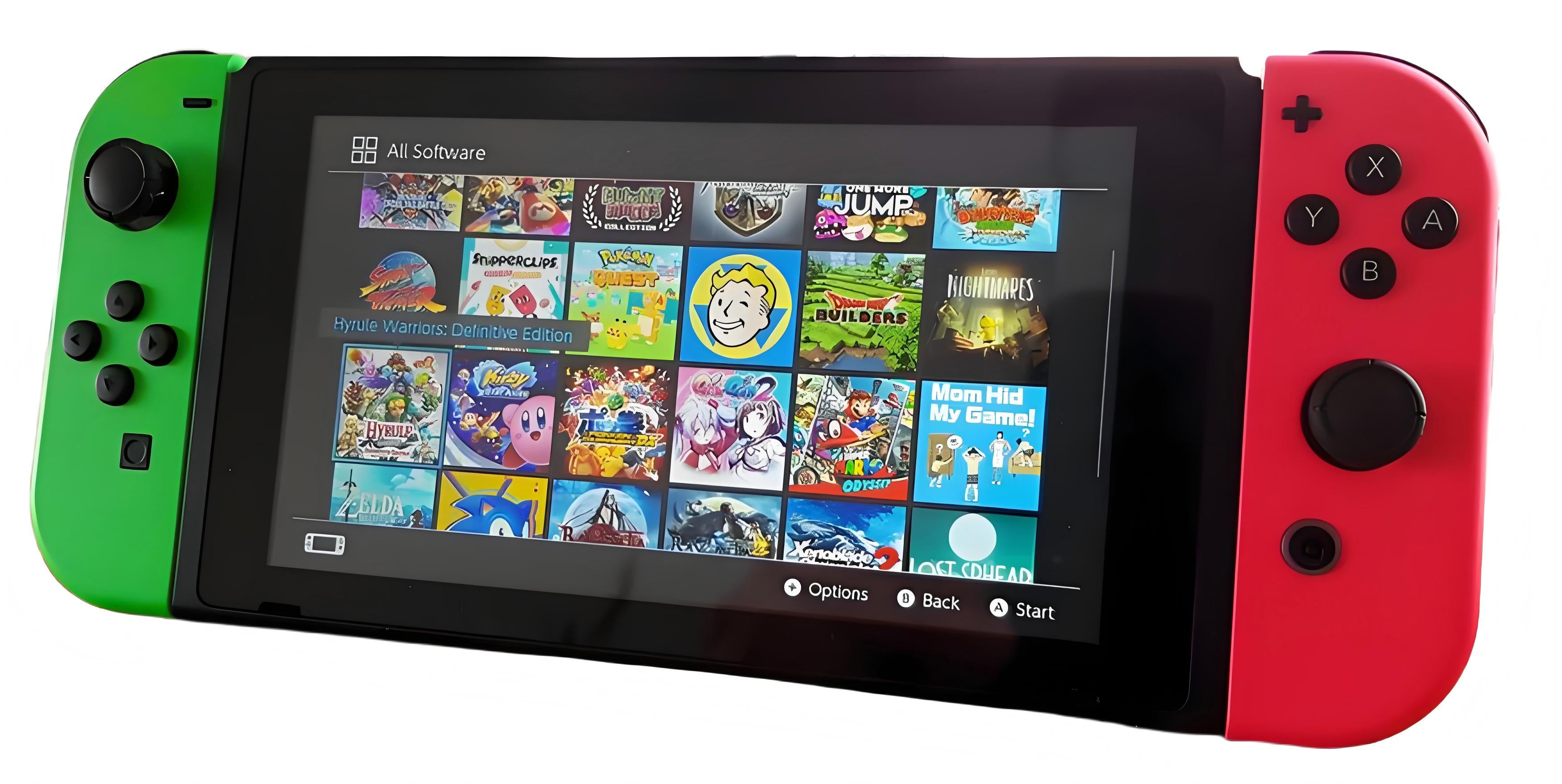 Used Nintendo Switch OLED dual system, fully loaded with customizable options.